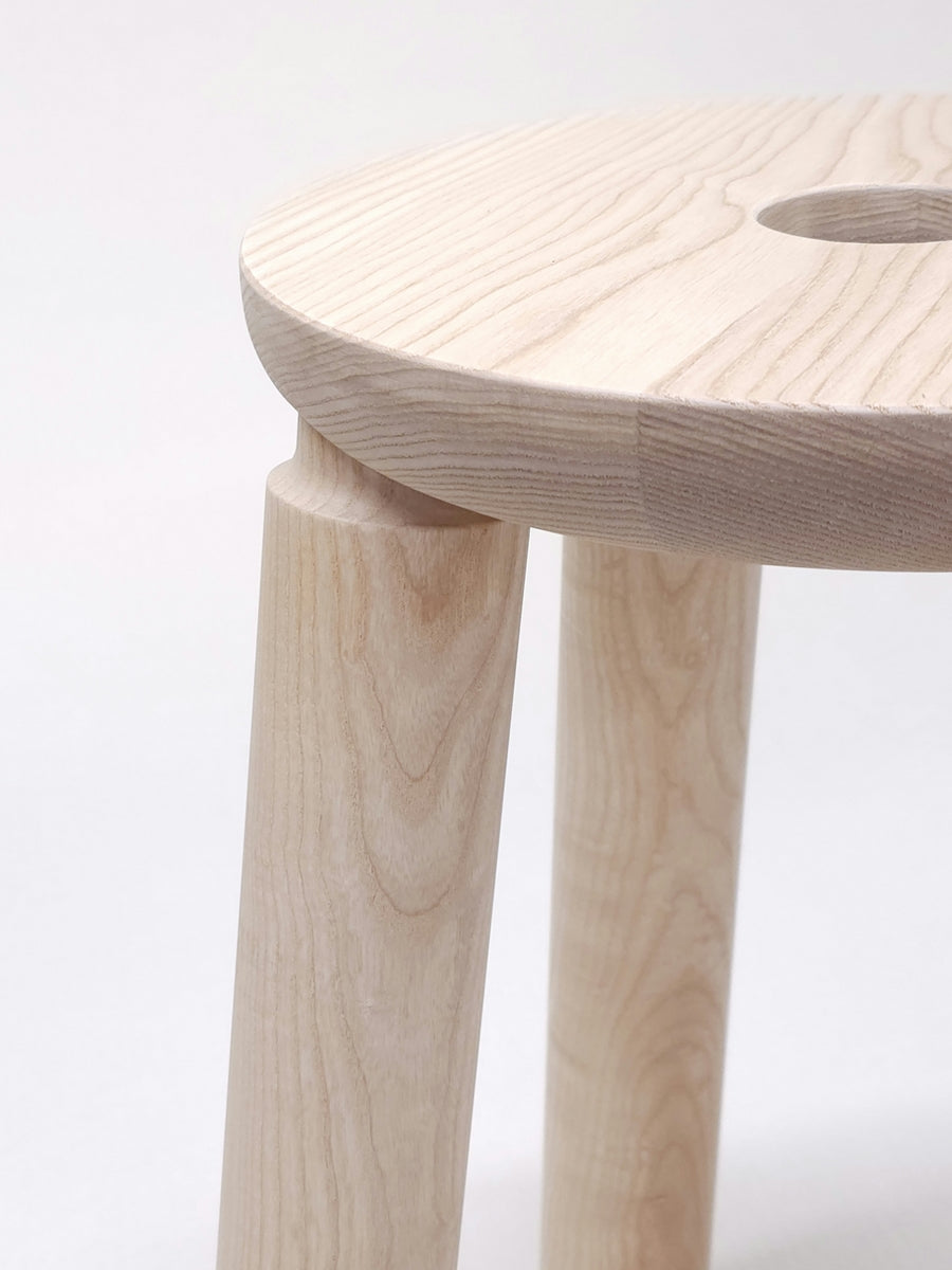 Halo Stool - Ash, Natural, Matte Varnish