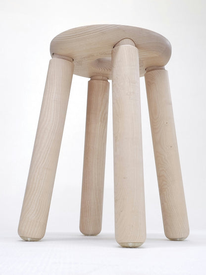 Halo Stool - Ash, Natural, Matte Varnish