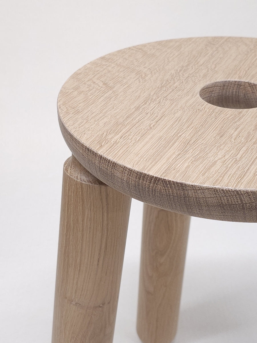Halo Stool - Oak, Natural, Matte Varnish