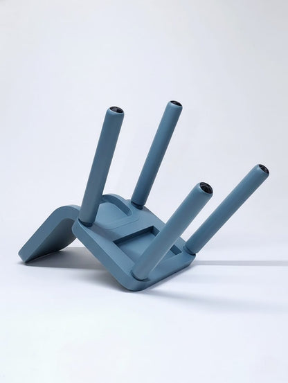 Canva Chair - Beech, Pastel Blue, Matte Finish